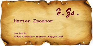Herter Zsombor névjegykártya